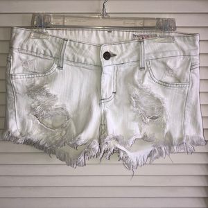 Siwy Camilla cutoff denim shorts in WHITE // Sz 26